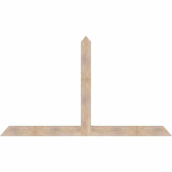 Ekena Millwork Portland Smooth Timber Gable Bracket, Douglas Fir, 96"W x 56"H x 3 1/2"D x 5 1/2"F, 14/12 Pitch GBW096X56X0406POR00SDF - main